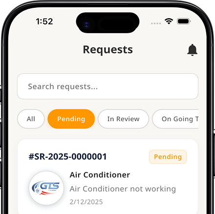 UniFix app showing real-time job tracking and technician location